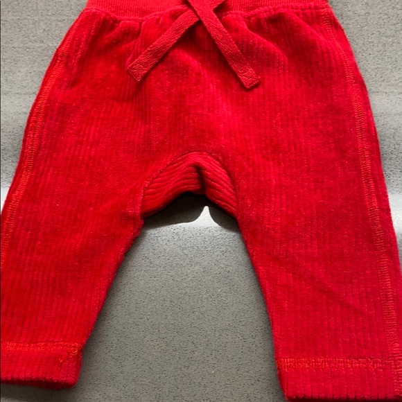 Hannah Andersson Red chenille leggings NWT3-6M - Picture 1 of 3